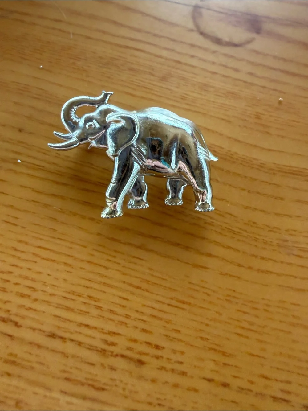 Silver Elephant Brooch Pin - Elegant Animal Jewelry